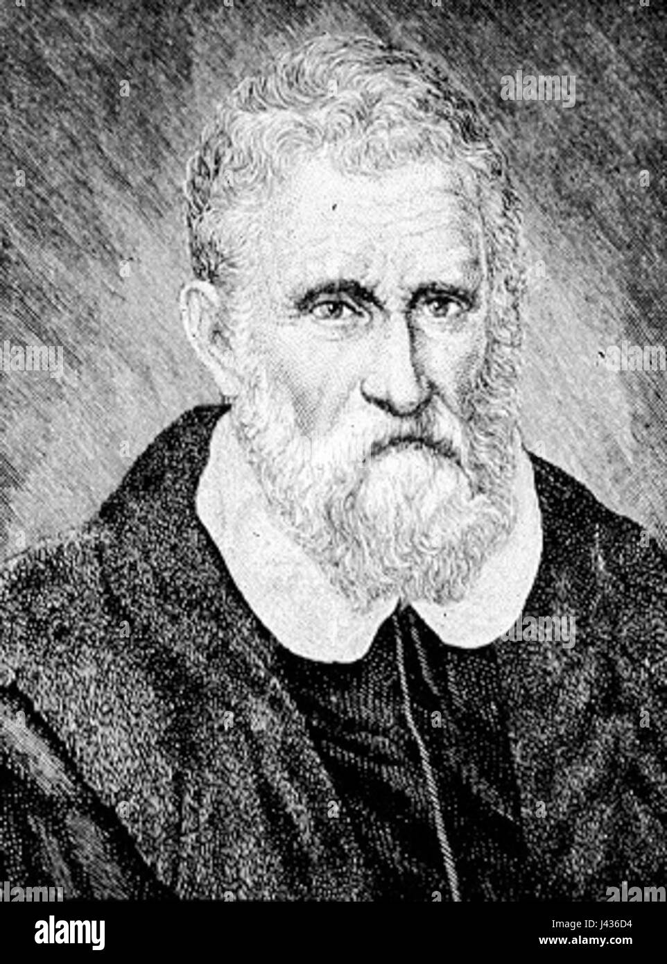 Questo è un ritratto di Marco Polo, l'esploratore veneziano famoso per i suoi viaggi in Asia, in particolare per il suo viaggio lungo la via della seta. Le sue spedizioni portarono la conoscenza dell'Asia in Europa nel XIII secolo. Foto Stock