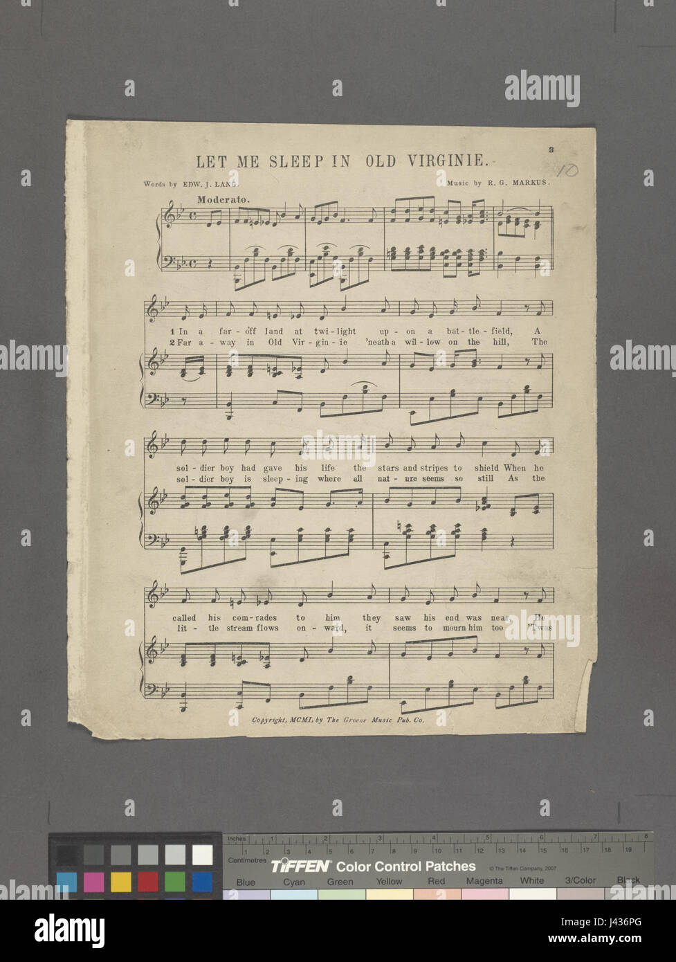 Vorrei dormire nel vecchio Virginie (NYPL ADE 1928904 1989937) Foto Stock