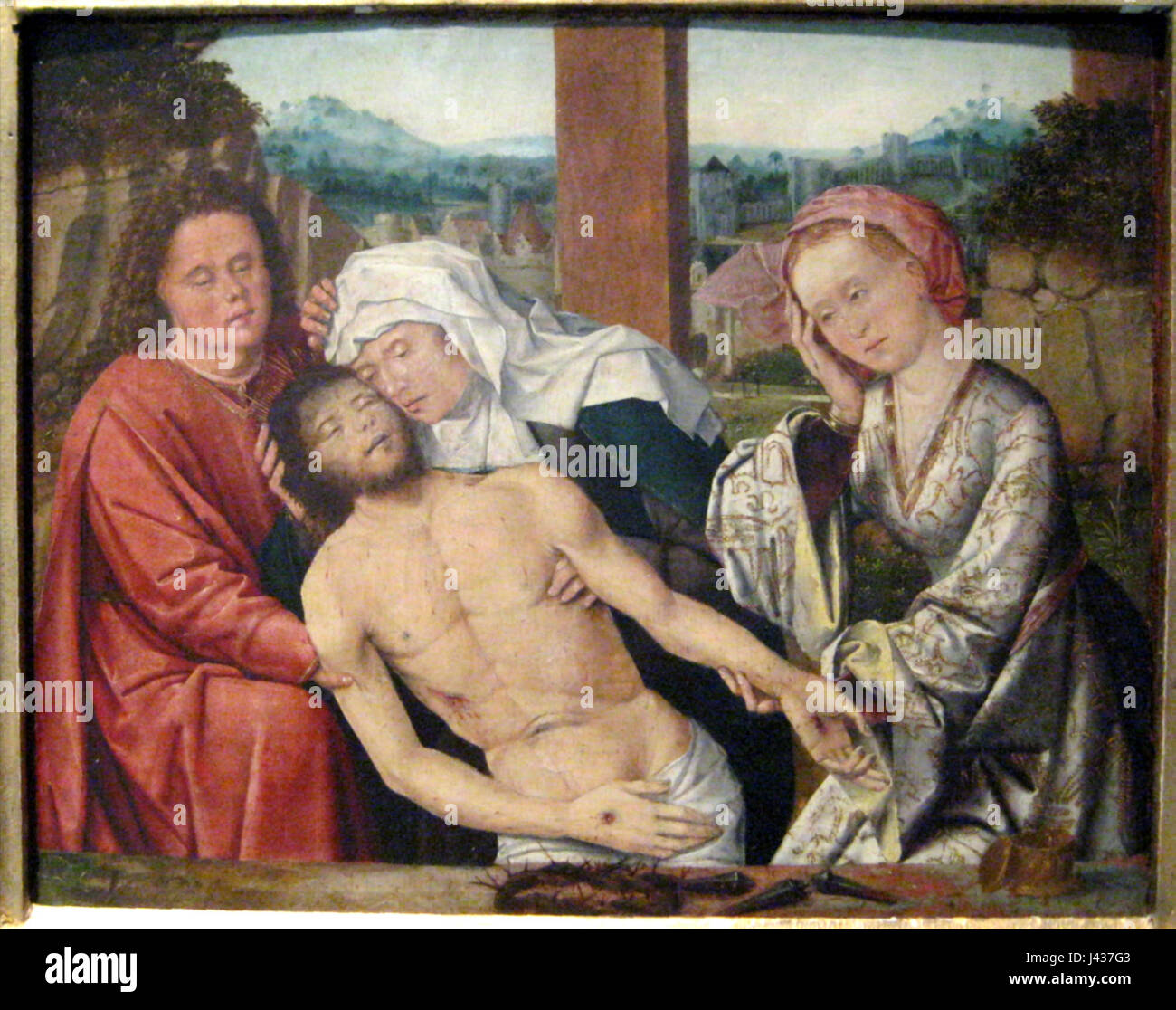 Compianto di Cristo (att. Al maestro del Sacro Sangue) Foto Stock Compianto di Cristo (att. Al maestro del Sacro Sangue) Foto Stock