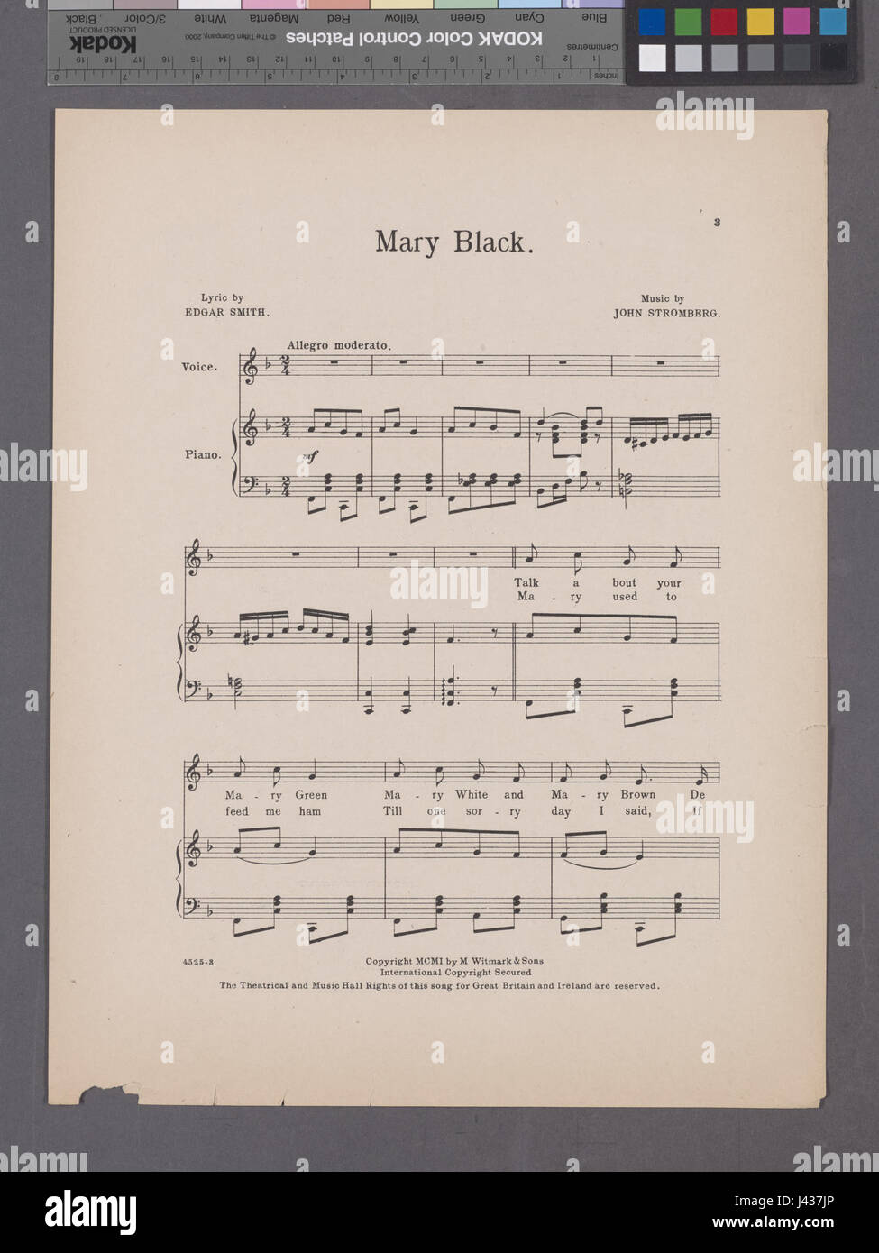 Una fotografia storica o un archivio relativo a Mary Black, conservato nella collezione della New York Public Library. Foto Stock