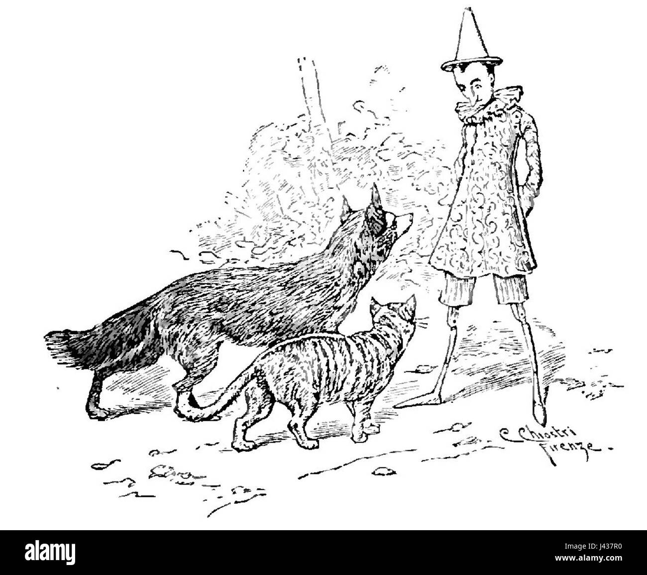 Le avventure di Pinocchio è un romanzo per bambini di Carlo Collodi. Questo titolo si riferisce a una pagina specifica, 069, del libro, che mostra le avventure in corso del burattino di legno Pinocchio. Foto Stock