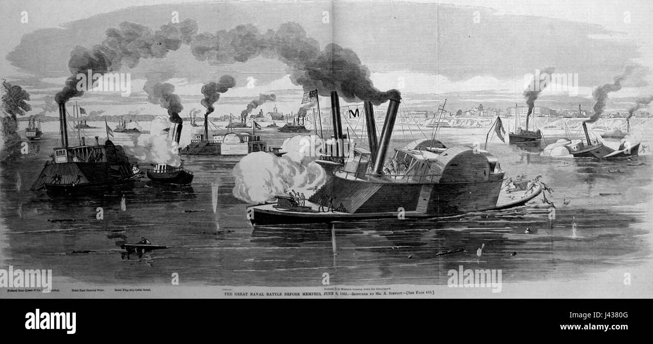 Memphis battaglia navale Foto Stock