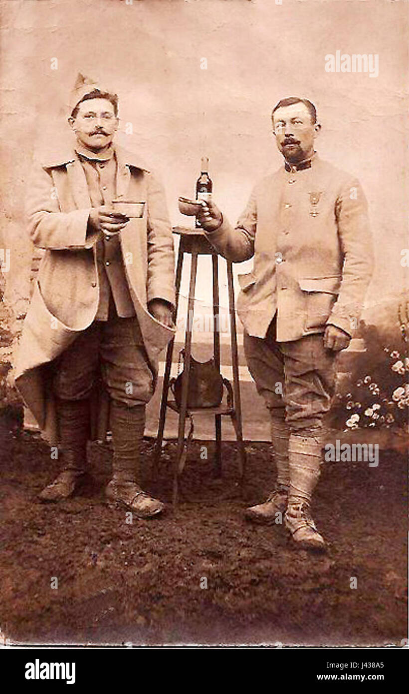 Le pinard de l'intendance bu dans des qt Foto Stock