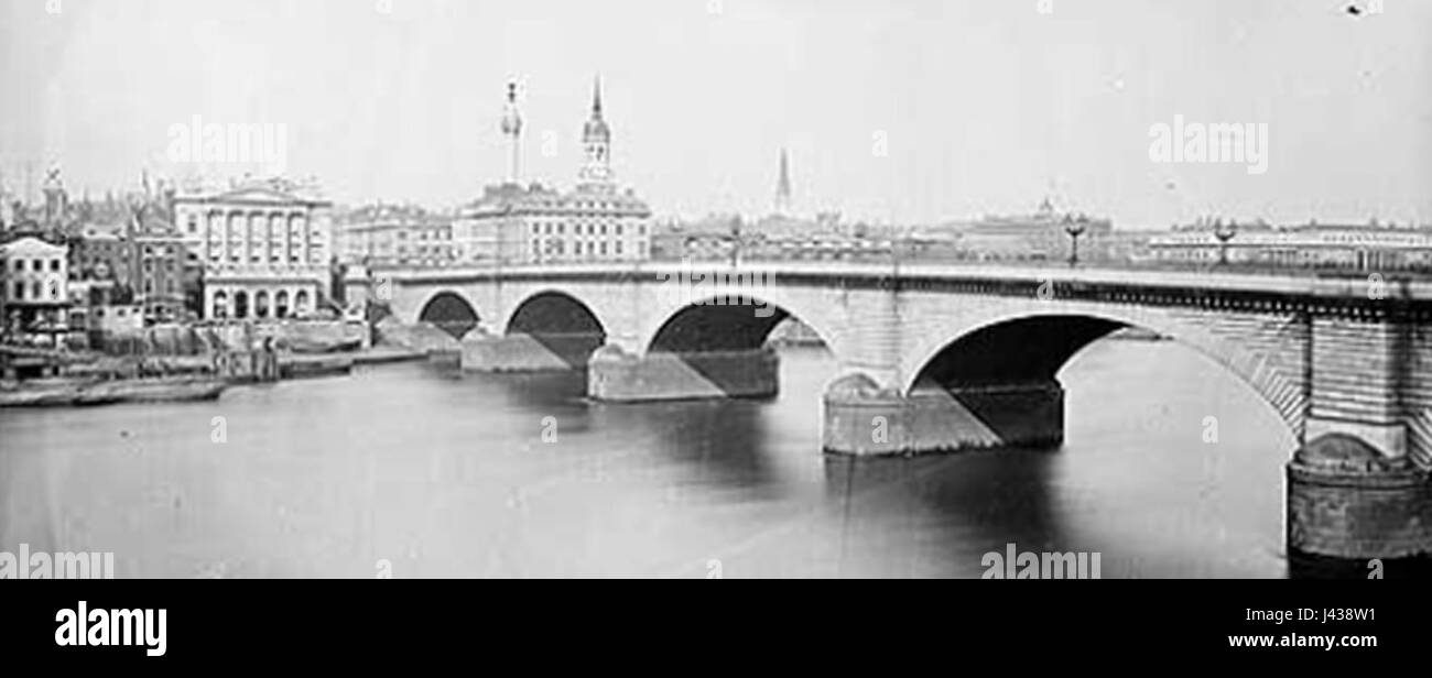 London Bridge circa nel 1870 Foto Stock