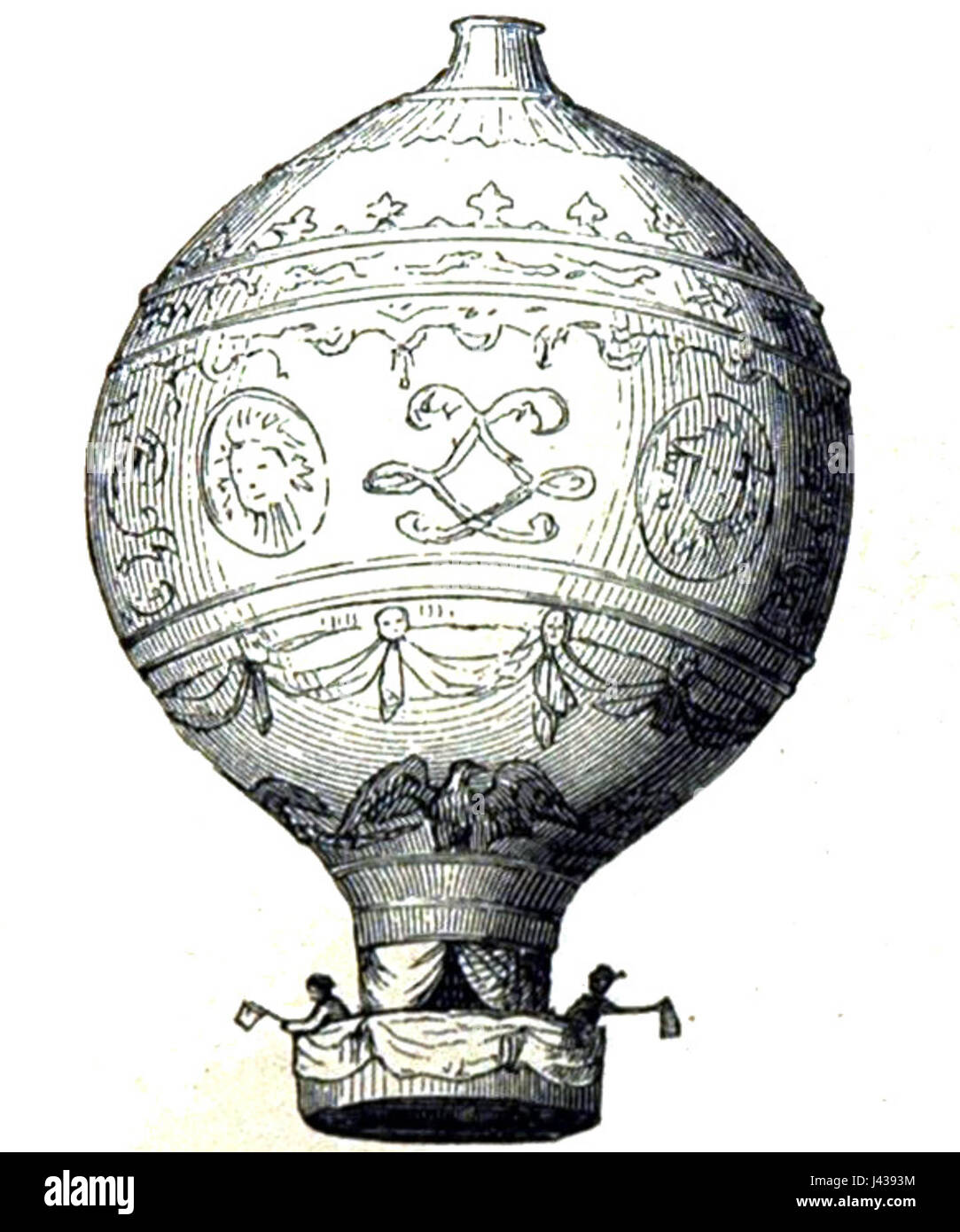 Luftschiff Montgolfier Foto Stock