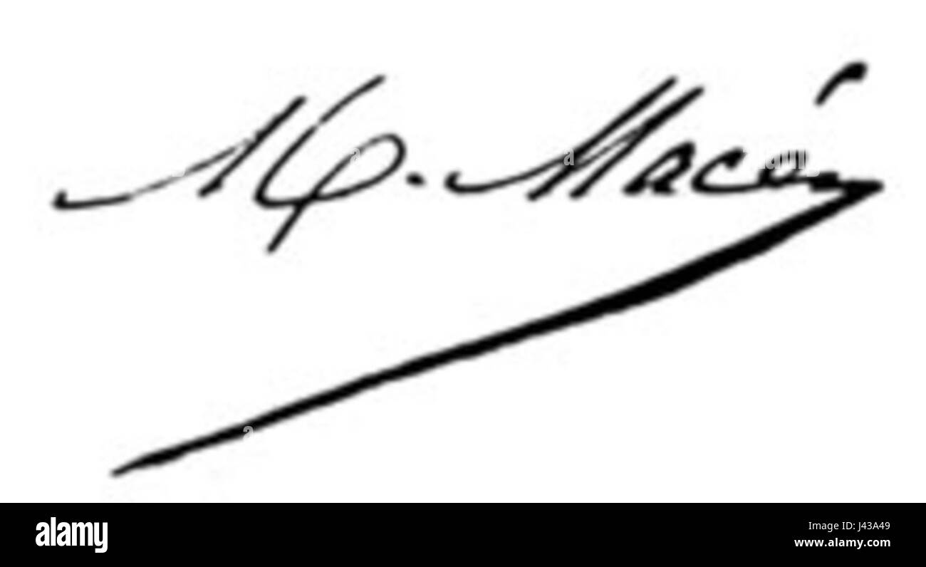 Mace Montrouge è nota per la loro firma artistica, che è stata un segno significativo nelle loro opere. La loro firma rappresenta lo stile distinto e i contributi artistici che hanno dato nel loro campo. Foto Stock