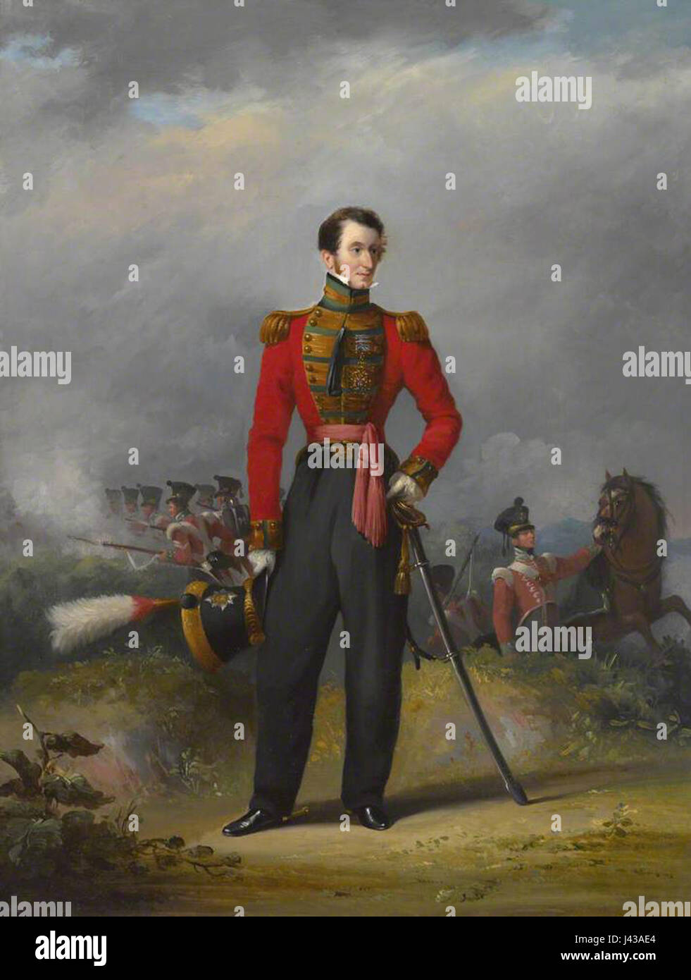 Il tenente generale Sir Thomas Bradford era un ufficiale dell'esercito britannico noto per il suo servizio durante il XIX secolo. Ha ricoperto ruoli militari e amministrativi significativi, contribuendo alla storia militare britannica e al governo coloniale. Foto Stock