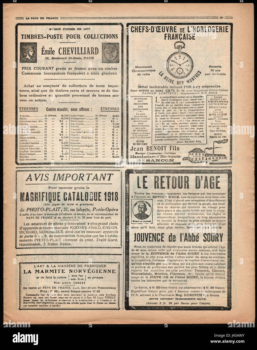 "Le Pays de France, No 167" è una pubblicazione francese, probabilmente una rivista o rivista, che presenta notizie o elementi culturali sulla Francia. Questo numero include un annuncio specifico o una pubblicità relativa alla cultura francese. Foto Stock