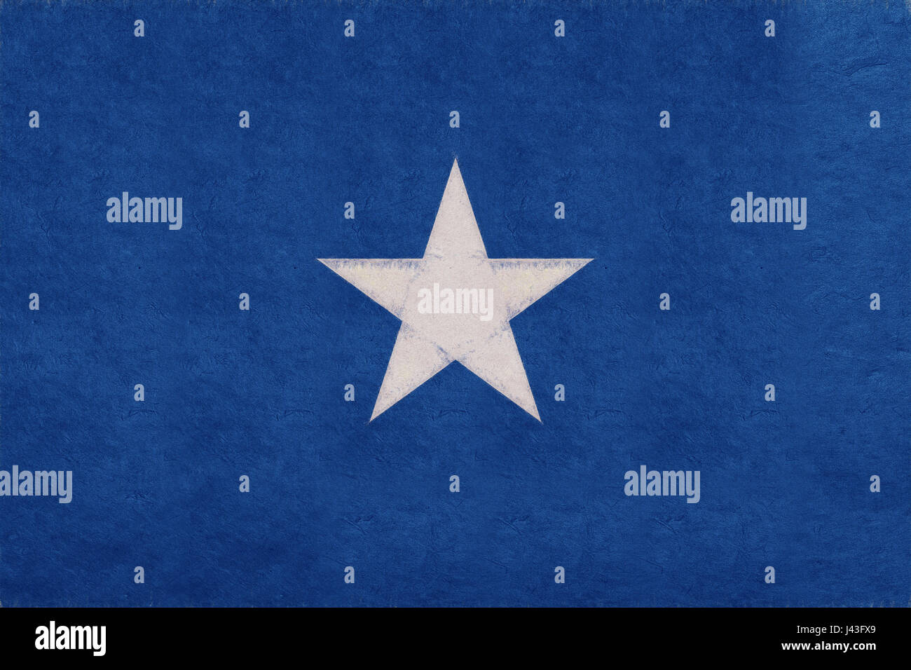 Illustrazione della bandiera nazionale della Somalia con un look grunge. Foto Stock
