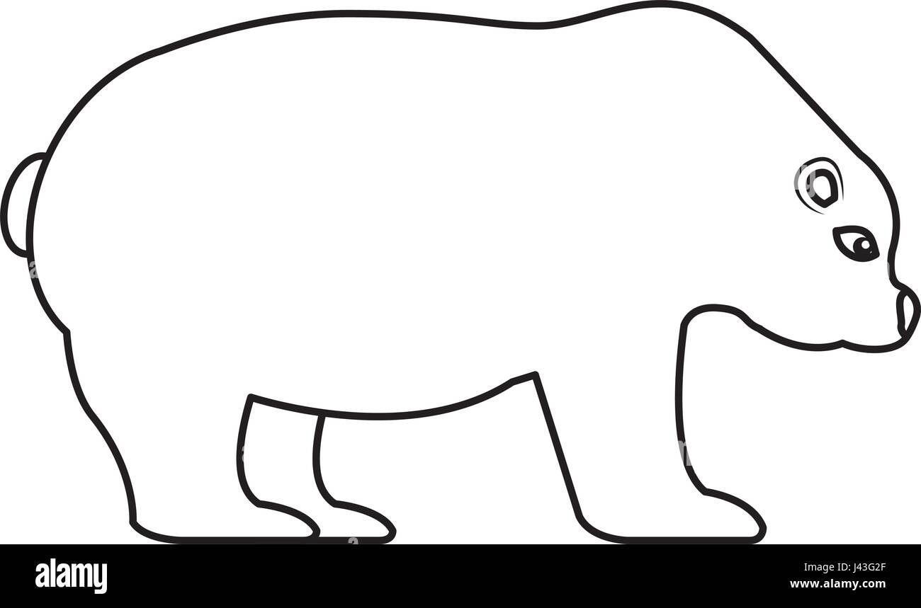 Orso polare icona isolato Illustrazione Vettoriale