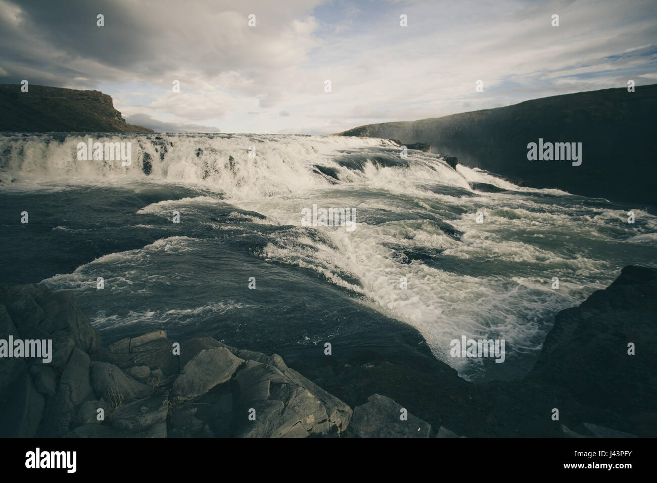 Primavera calda e geysir in Islanda. Foto Stock