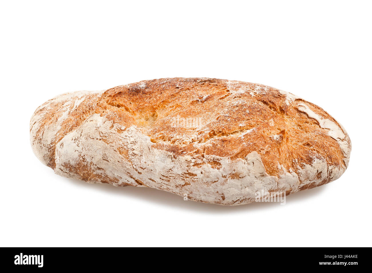 Filone di pane isolato su bianco Foto Stock