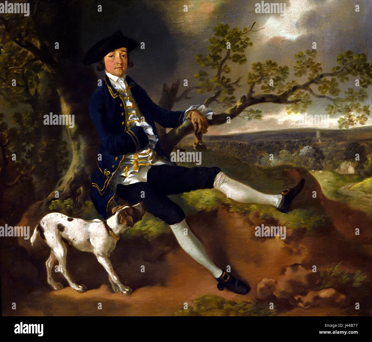 John Plampin è raffigurato qui di circa 25 anni. 1752 Thomas Gainsborough 1727 - 1788 Regno Unito, Inghilterra, inglese, britannico, Gran Bretagna, ( John Plampin (1727 - 1805) ereditò Shimpling e Chadacre Hall, nei pressi di Lavenham, Suffolk, nel 1757. ) Foto Stock