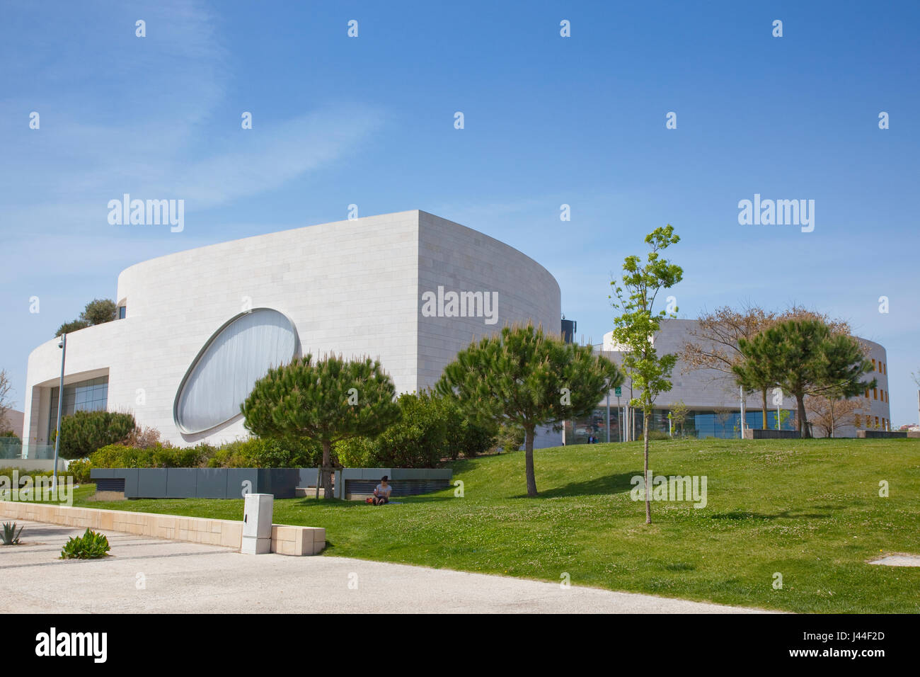 Il Portogallo, Estredmadura, Lisbona, Belem, Fundacao Champalimaud, moderno centro di ricerche mediche. Foto Stock