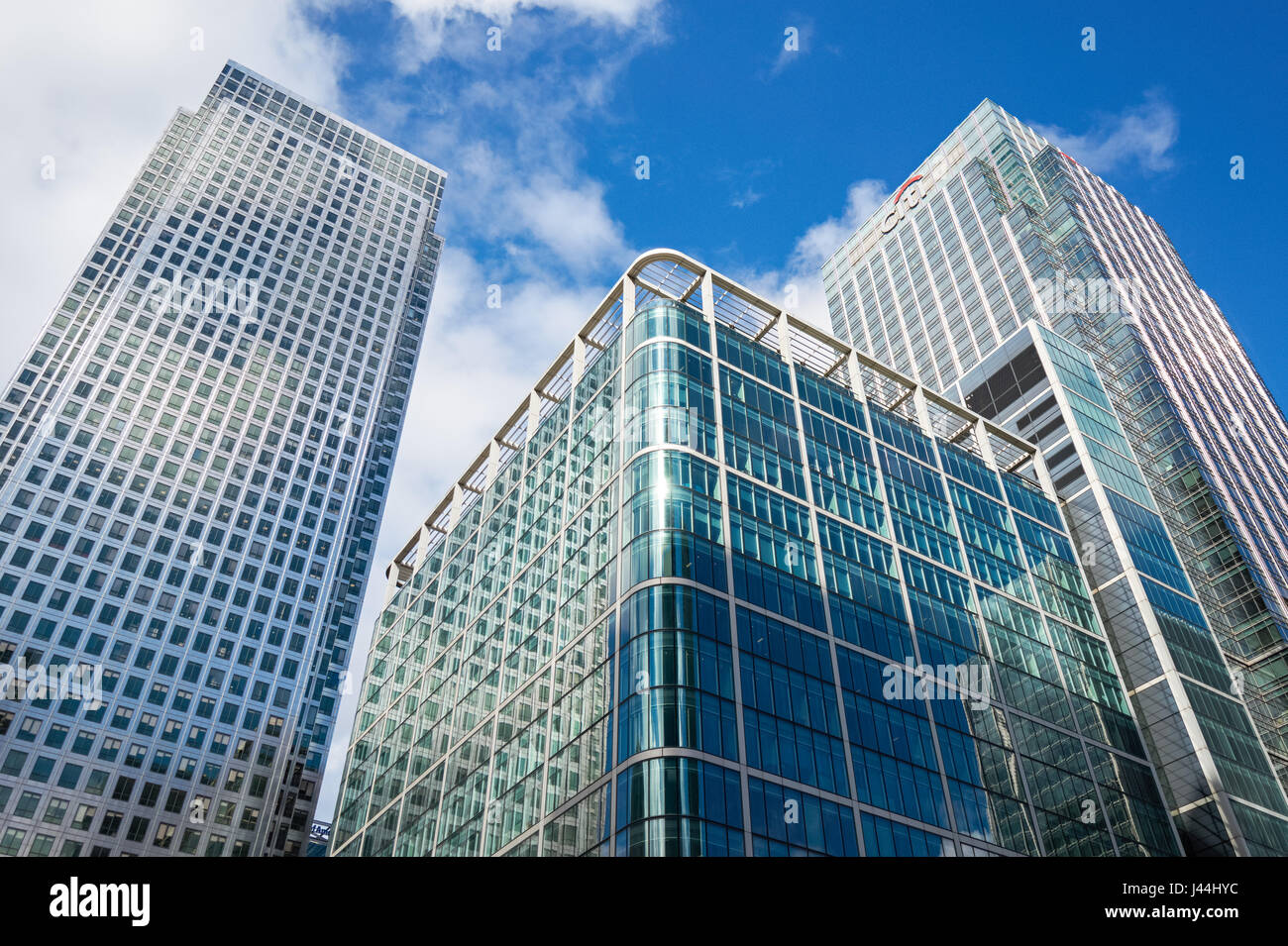 Canary Wharf il quartiere finanziario di Londra, Inghilterra, Regno Unito, Gran Bretagna Foto Stock