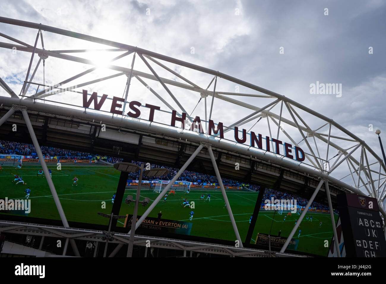 Il West Ham lo stadio di Londra presso la Queen Elizabeth Olympic Park, Londra Inghilterra REGNO UNITO Foto Stock