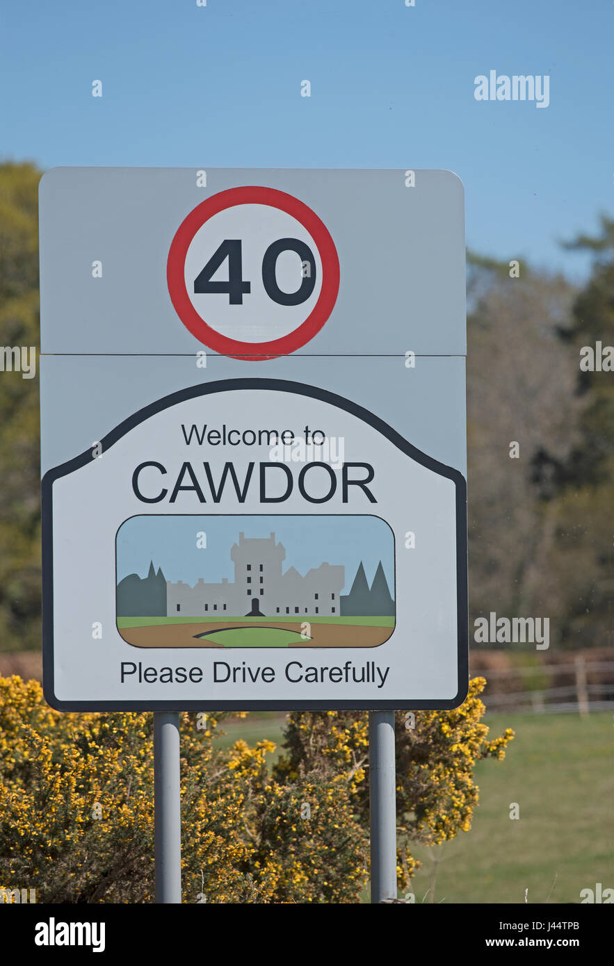 Cawdor village vicino a Nairn, Grampian regione. A nord-est. La Scozia. Foto Stock