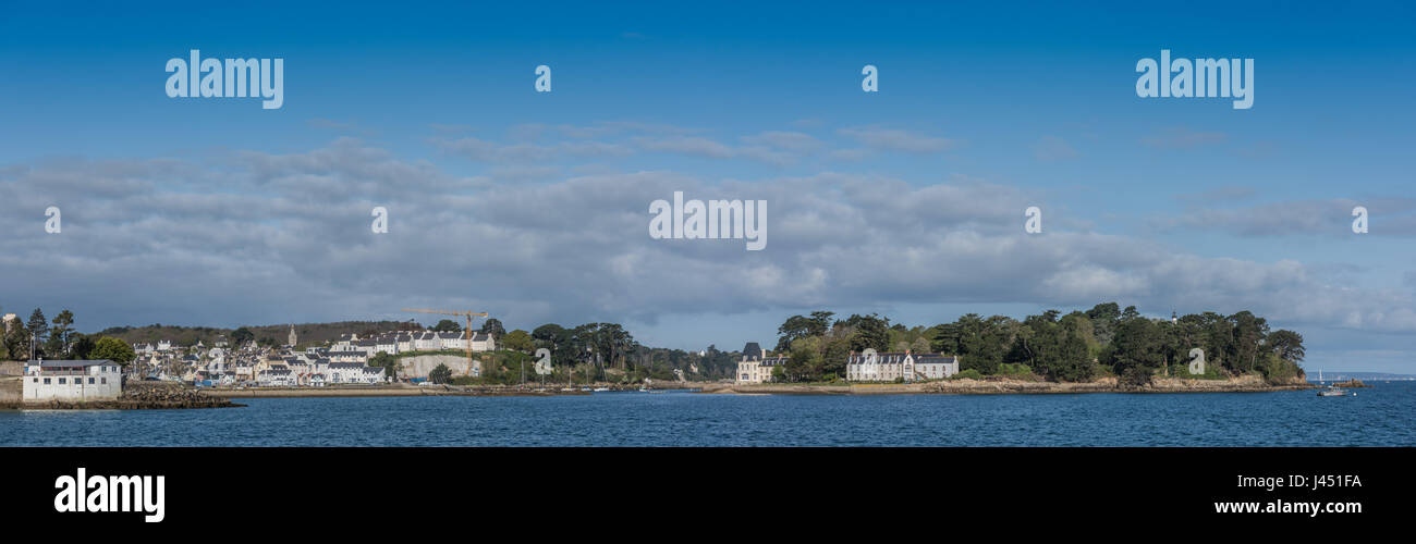 Porto di Douarnenez, campagna francese, Finisterre, Bretagna, Francia, Europa Foto Stock