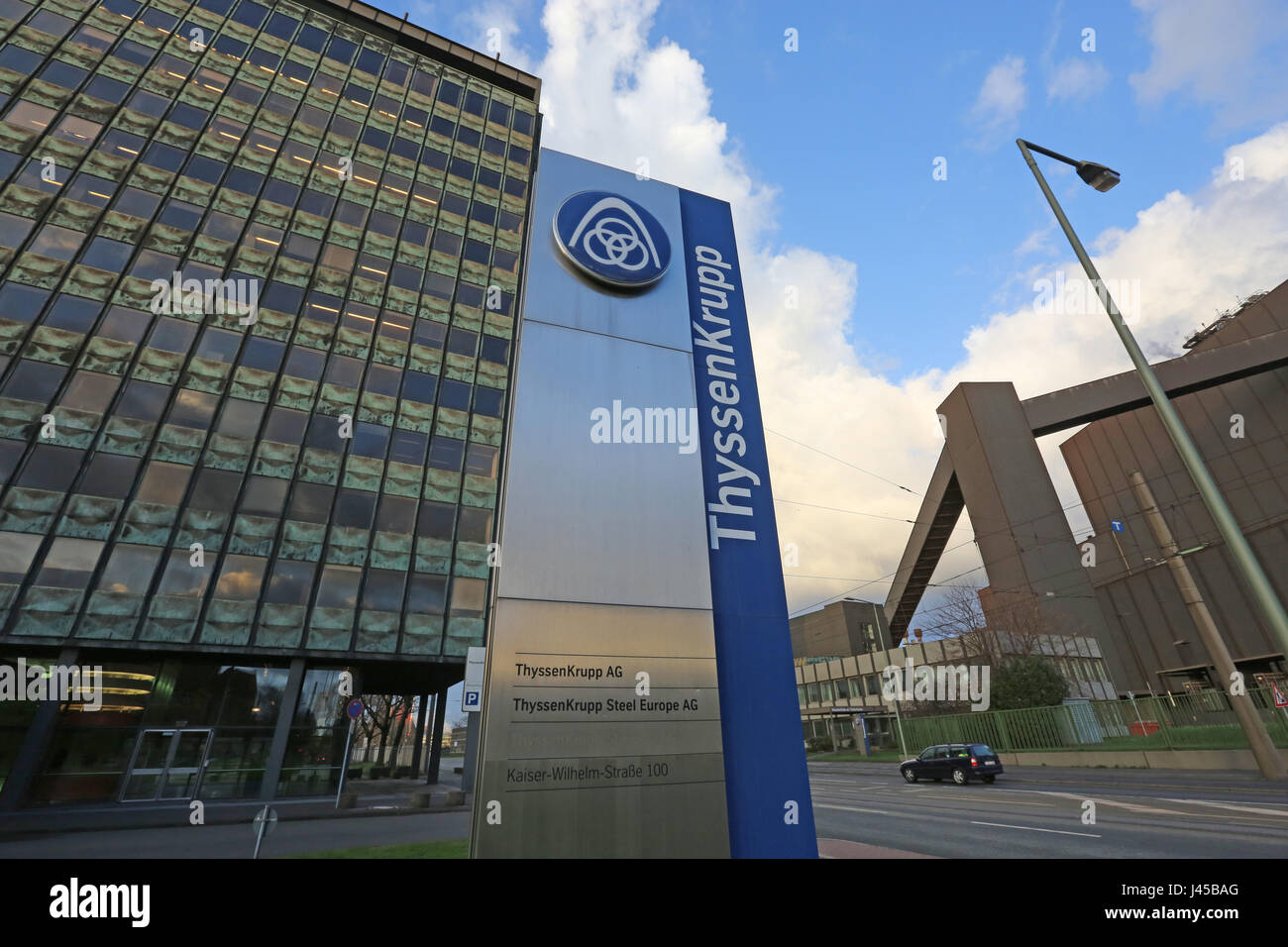 Germania, Duisburg, ThyssenKrupp Steel Mill, Kaiser Wilhemstr, Stahlwerk, Foto Stock