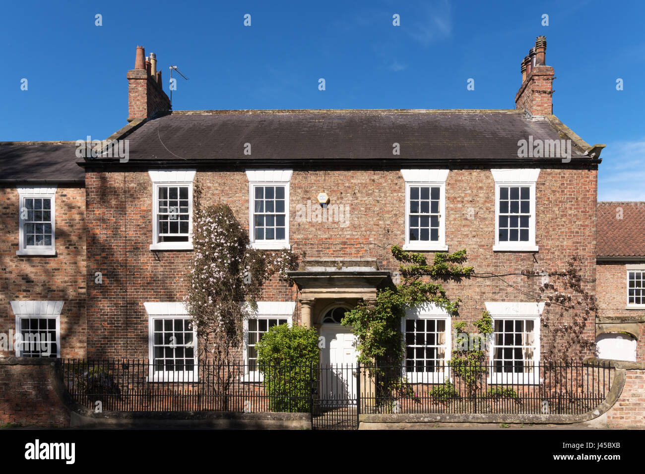 Aldborough Lodge un inizio del XIX secolo il town house in Aldborough, North Yorkshire, Inghilterra, Regno Unito Foto Stock
