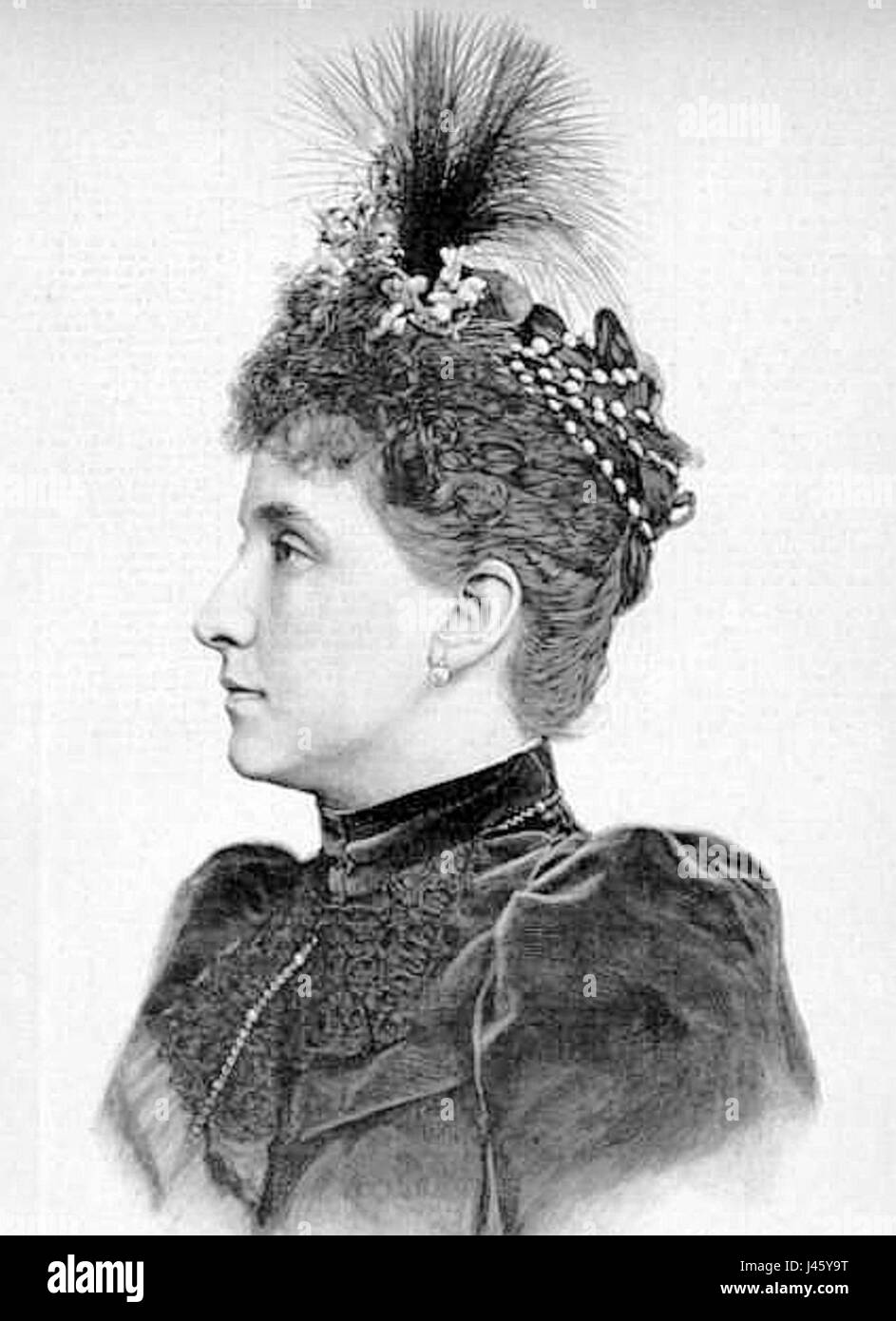 Nellie Melba, un rinomato soprano australiano, divenne uno dei cantanti d'opera più celebri della fine del XIX secolo. Nel 1891, si esibì in tutta Europa ed è stata acclamata per la sua potente voce e le sue performance operistiche. Foto Stock