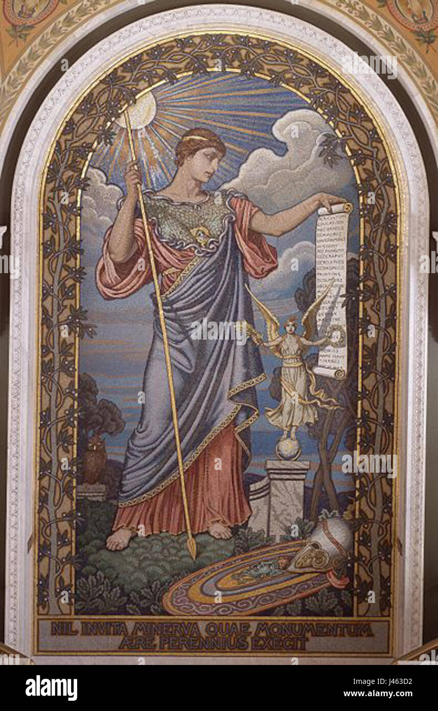 Minerva Vedder è un'artista nota per i suoi contributi all'arte americana. Le sue opere spesso presentano rappresentazioni dettagliate di paesaggi e forme umane, riflettendo la sua esperienza sia nel realismo che nella ritrattistica. Foto Stock