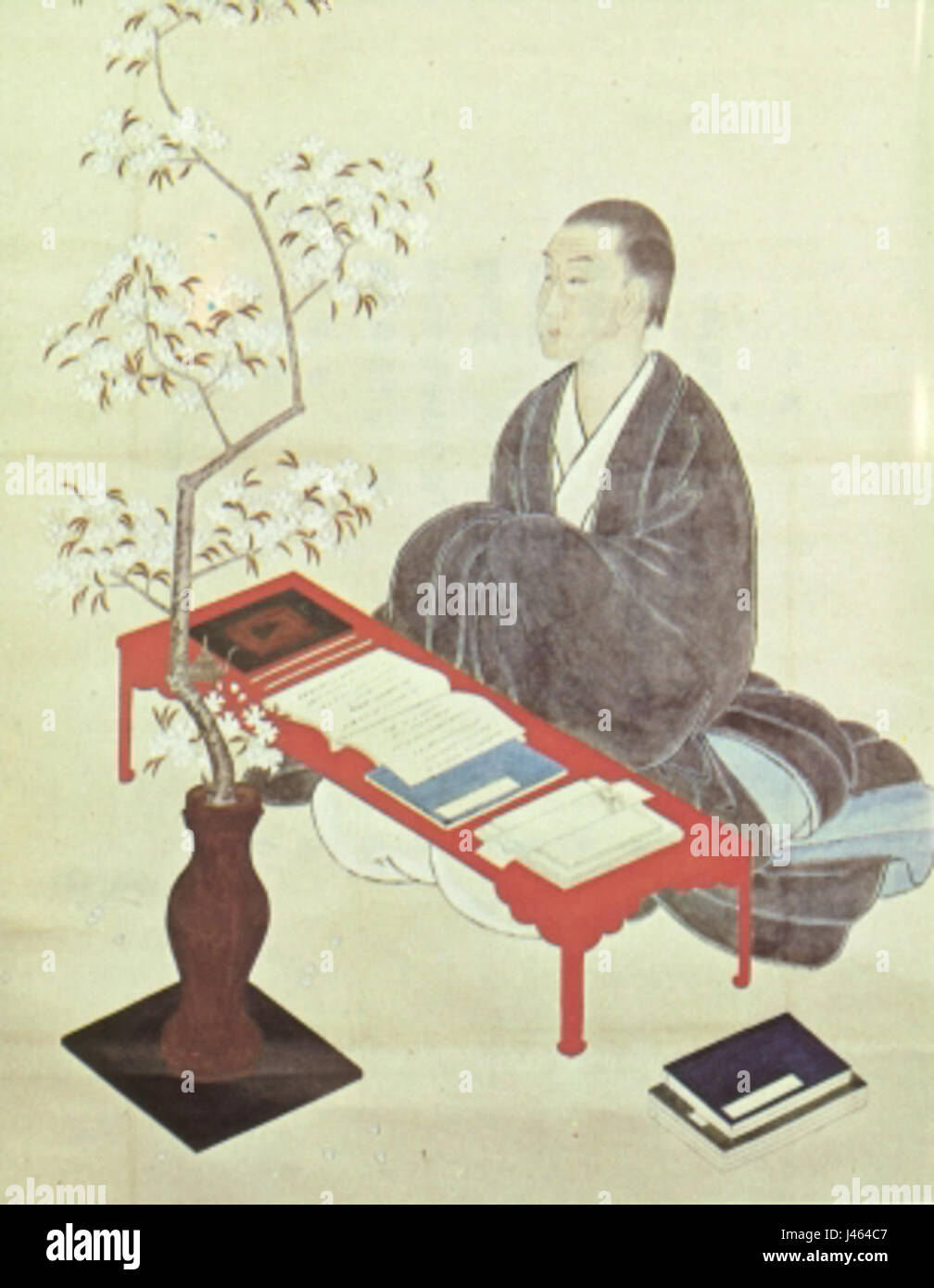 Motoori Norinaga ritratto di auto Foto Stock