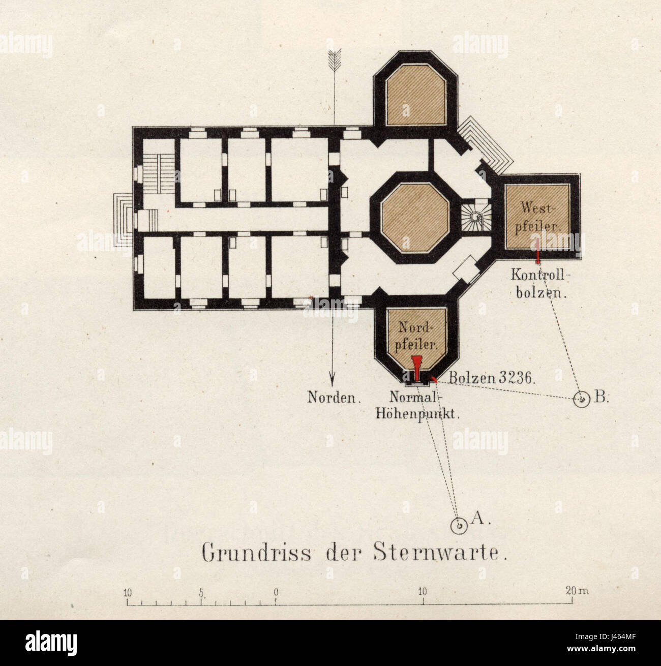 La NHP 1879 Berlin Sternwarte è un'importante mappa astronomica storica dell'Osservatorio di Berlino, che mostra le posizioni dettagliate delle stelle e i dati celesti raccolti durante quel periodo. Foto Stock