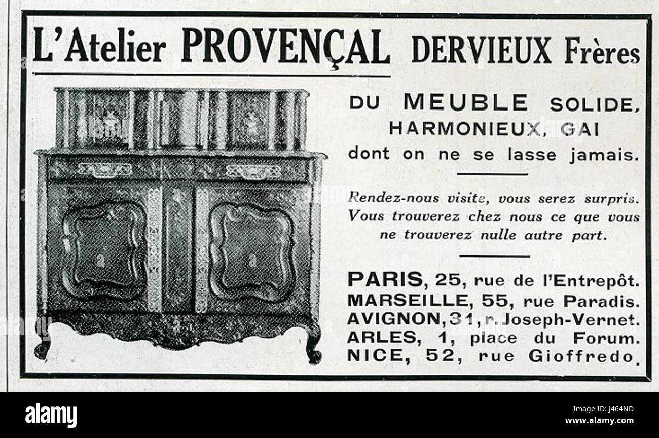 "Meubles" è la parola francese per mobili. Questo termine si riferisce a vari tipi di oggetti mobili destinati a sostenere varie attività umane come sedute, mangiare e dormire, comuni in ambienti domestici e in ufficio. Foto Stock