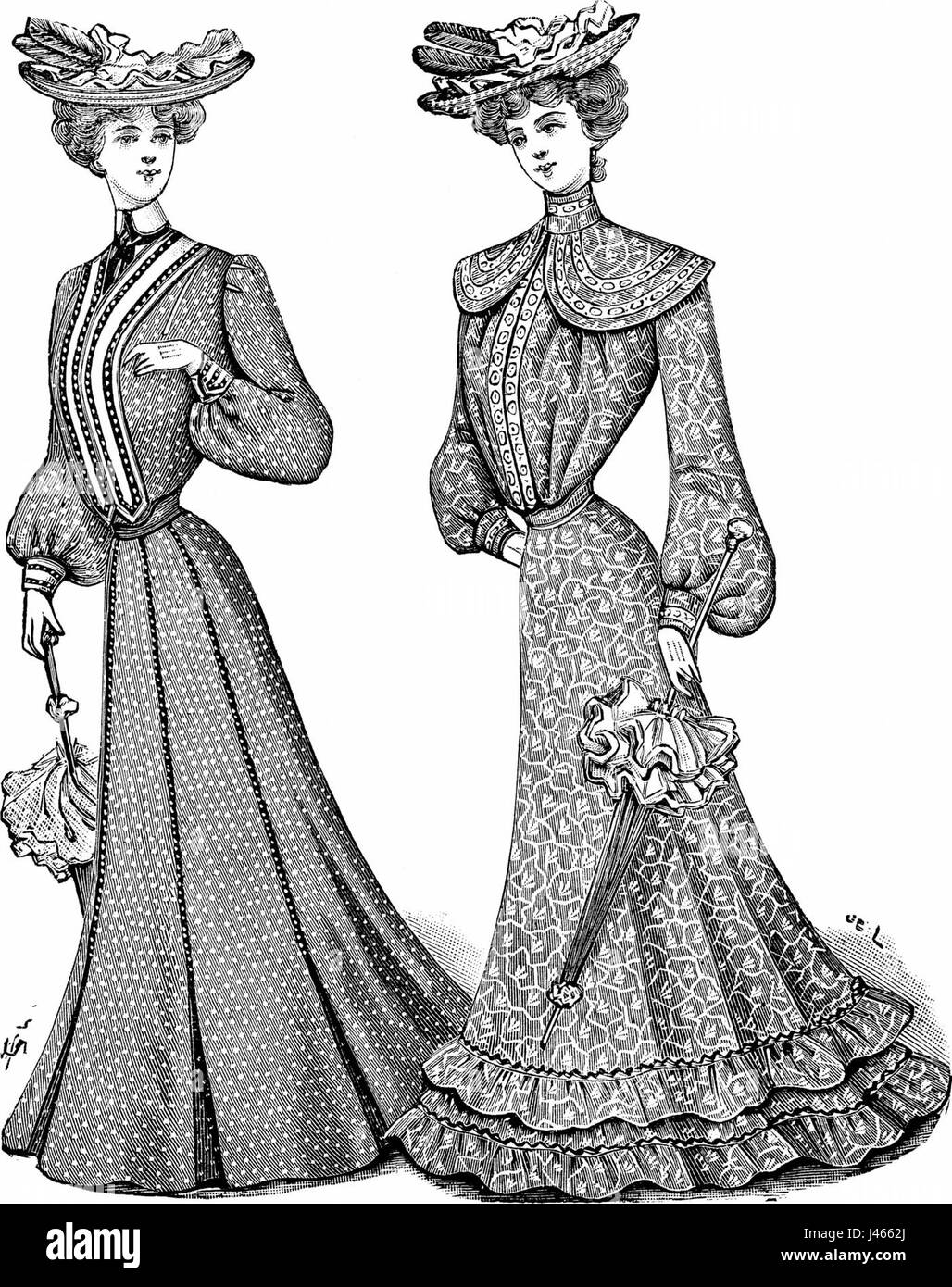 N1672COSTUMEtailleurNo1673ROBEfaite Foto Stock