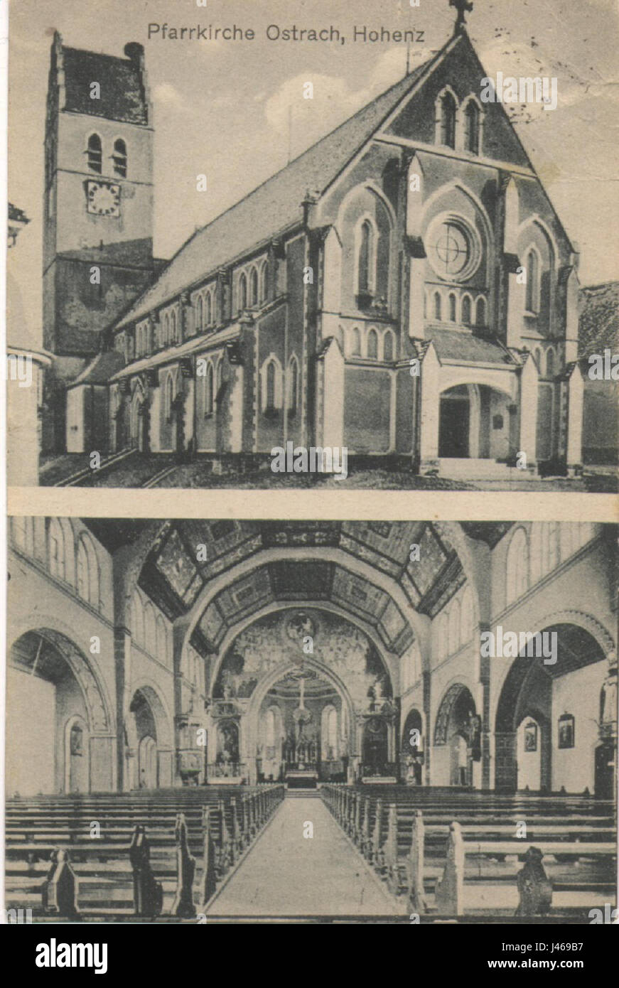 Ostrach Pfarrkirche 1921 Foto Stock