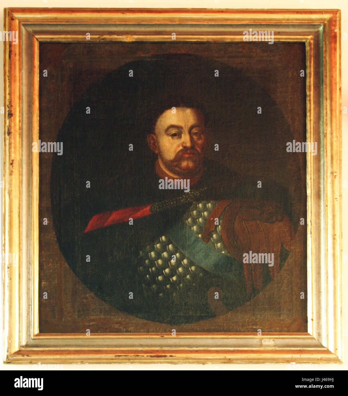 Jan III Sobieski fu il re di Polonia noto per la sua vittoria nella battaglia di Vienna del 1683. Questo ritratto mette in evidenza la sua abilità militare e la sua leadership durante il suo regno. Foto Stock