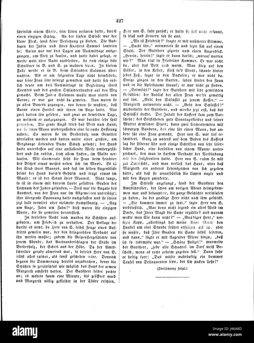 Morgenblatt fÃ¼r gebildete Leser (Morning Paper for Educated Readers) è stata una rivista letteraria e culturale tedesca pubblicata per la prima volta nel 1842. Contribuì al discorso intellettuale nel XIX secolo, coprendo una vasta gamma di argomenti dalla letteratura alla politica. Foto Stock