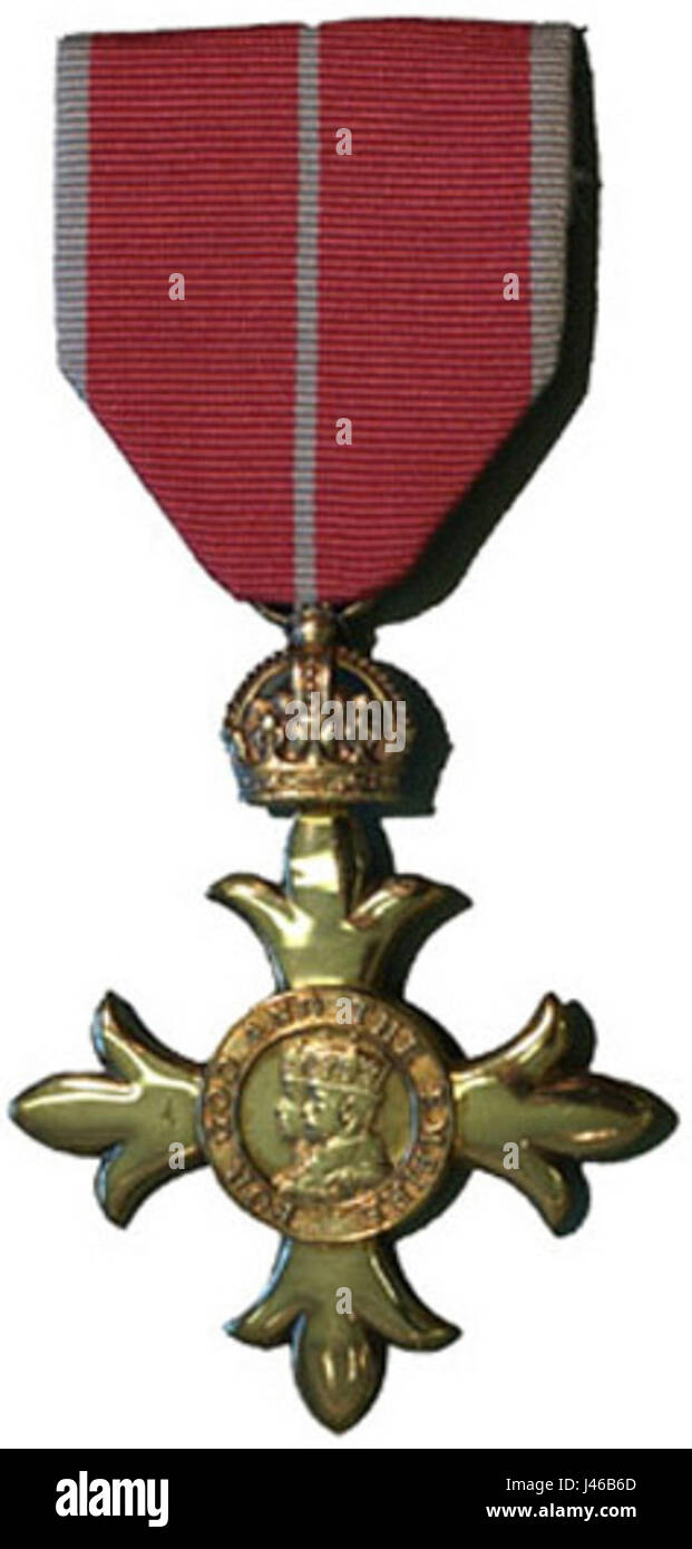L'Order of the British Empire (OBE) Officer è un prestigioso onore britannico che riconosce contributi significativi alla società in vari campi, tra cui arti, scienze, affari e servizio pubblico. Foto Stock