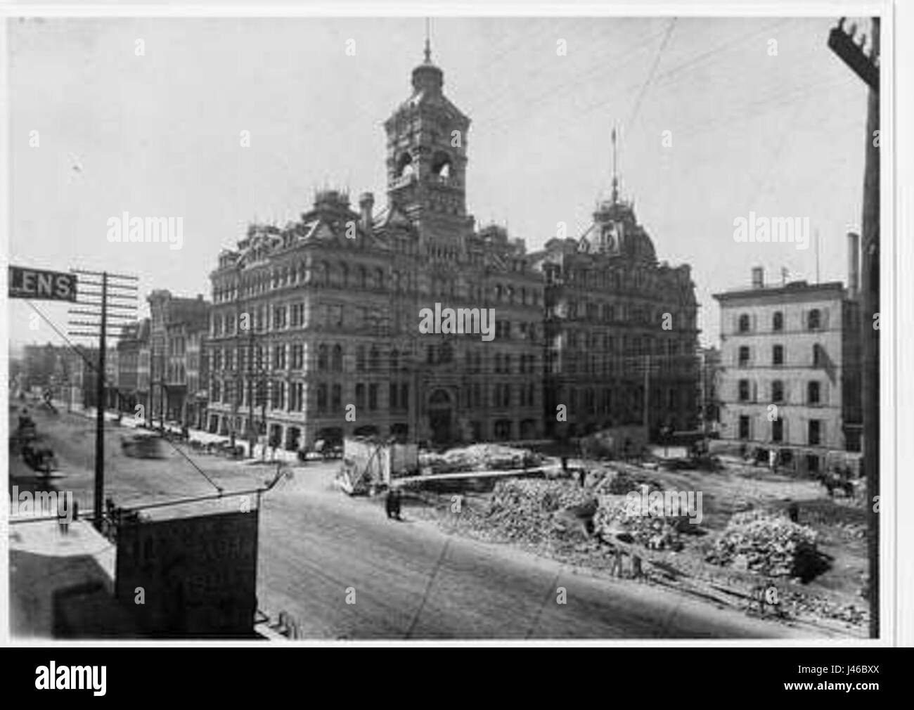 Le rovine di Newhall House si riferiscono ai resti di un hotel un tempo grande situato a Milwaukee, Wisconsin, distrutto da un incendio nel 1883. L'edificio fu una parte significativa della storia del cityâ e la sua distruzione segnò un tragico evento. Oggi, le rovine sono un importante sito storico a Milwaukee. Foto Stock