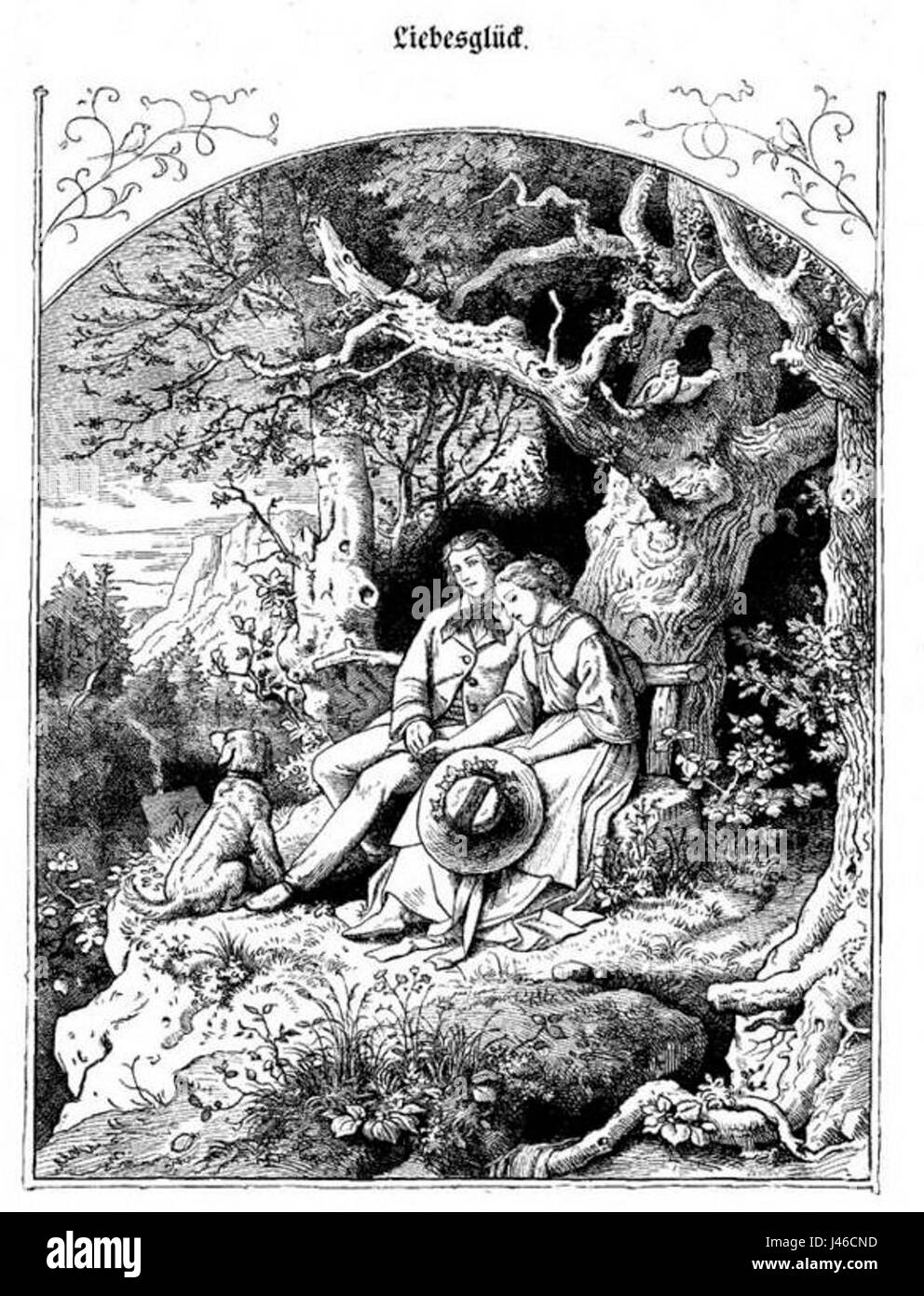 Oh zarte Sehnsucht Ludwig Richter Foto Stock