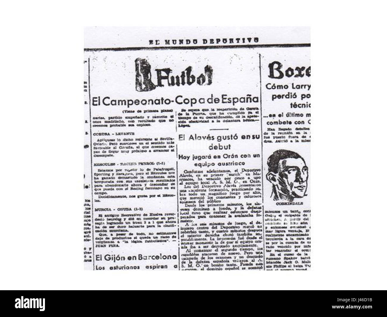 Recre ONuba Abril 1933 MD el antiguo Recreativo de Huelva Foto Stock