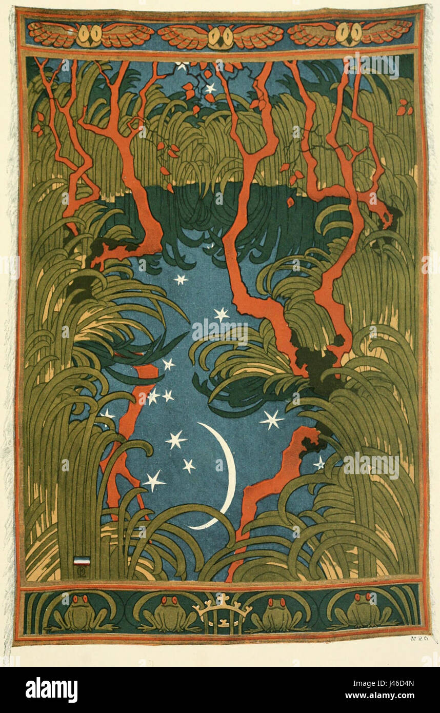 Otto Eckmann era un artista tedesco, e Waldteich si riferisce probabilmente a un luogo o a un soggetto della sua opera. Le sue opere sono note per il loro contributo all'Art Nouveau e ai disegni ispirati alla natura. Foto Stock