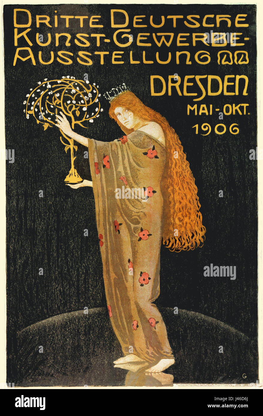 Il poster di otto Gussmann si riferisce probabilmente a una pubblicità o a materiale promozionale dell'artista tedesco otto Gussmann, che mostra il suo stile artistico o presenta il suo lavoro per la mostra pubblica. Foto Stock