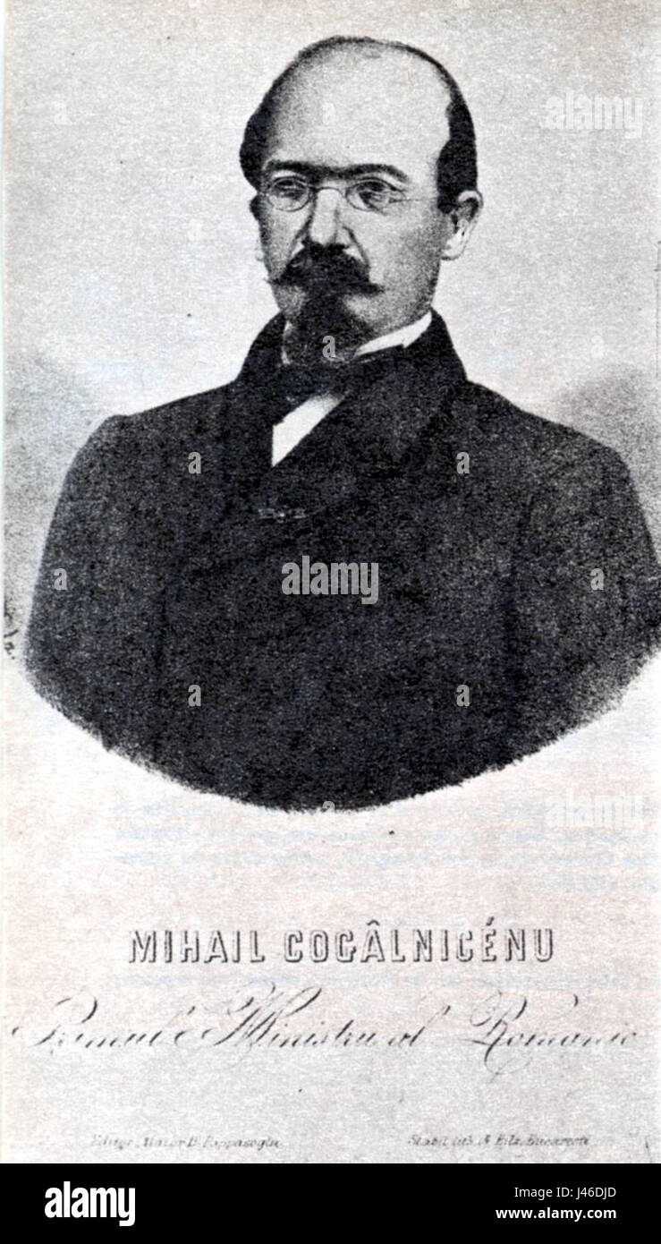 Mihail Kogalniceanu è stato uno storico, politico e scrittore rumeno, noto soprattutto per il suo lavoro nella storia nazionale della Romania e per i suoi contributi alla letteratura e alla politica rumena. Foto Stock