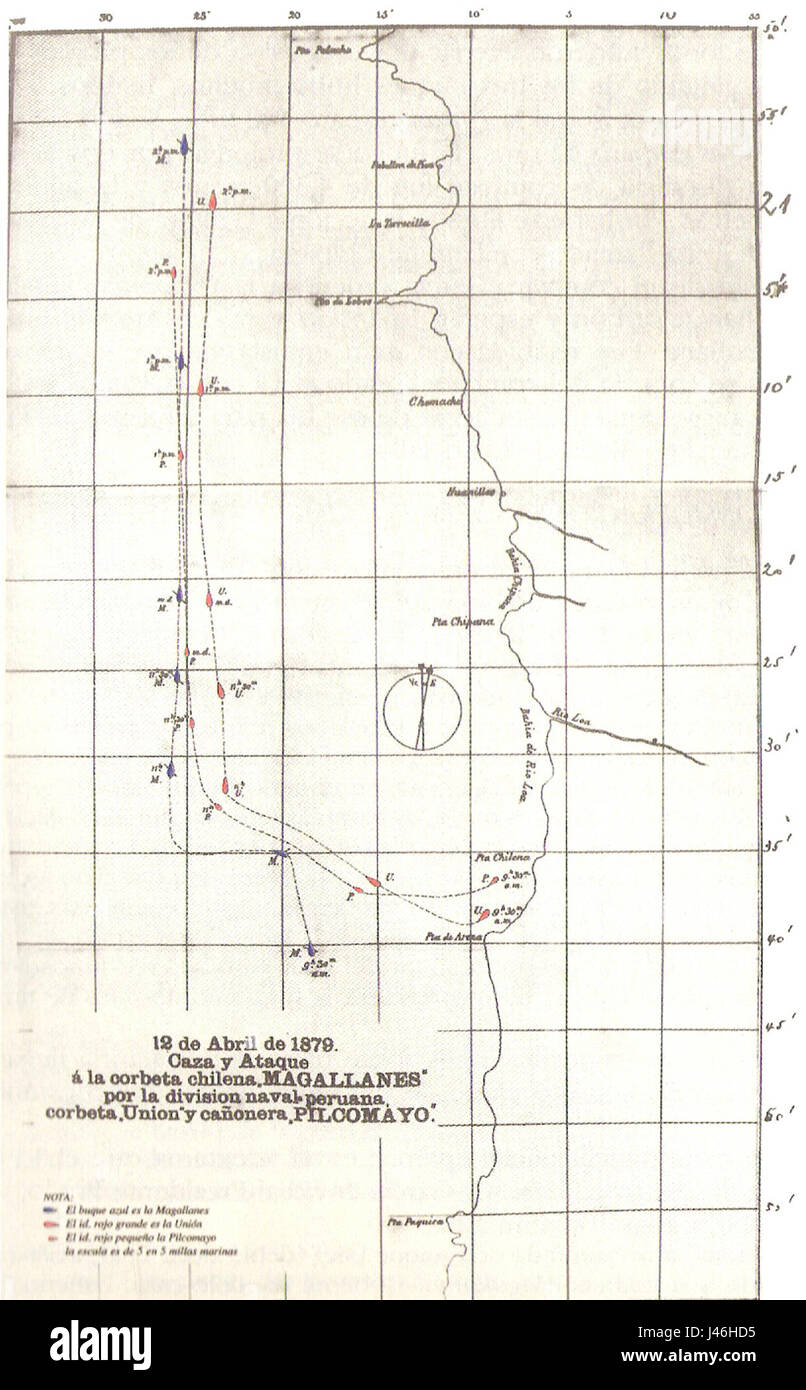 Battaglia navale di Chipana Foto Stock