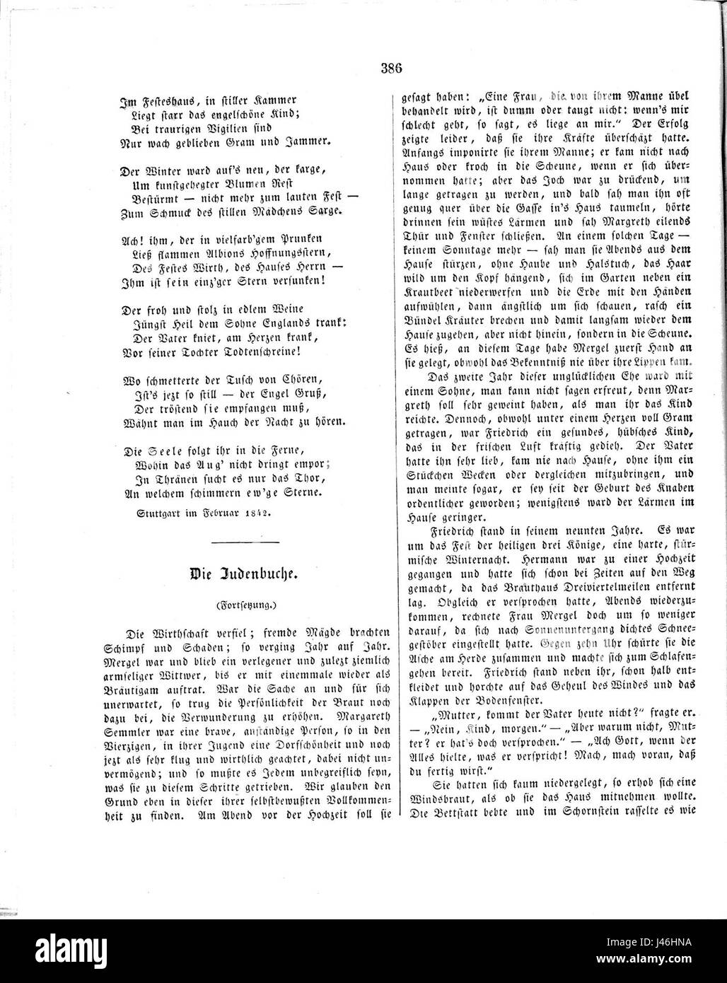 "Morgenblatt fÃ¼r gebildete Leser" è stata una rivista letteraria e culturale tedesca pubblicata per la prima volta nel 1842, che copre una serie di argomenti tra cui letteratura, filosofia e arte Foto Stock