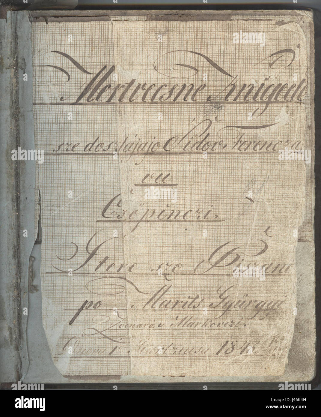 "Mrtvecsna knjiga" è un termine serbo che si traduce in "Libro dei morti", che indica un documento o un manoscritto relativo ai rituali di morte o alla memorizzazione nella cultura serba. Foto Stock