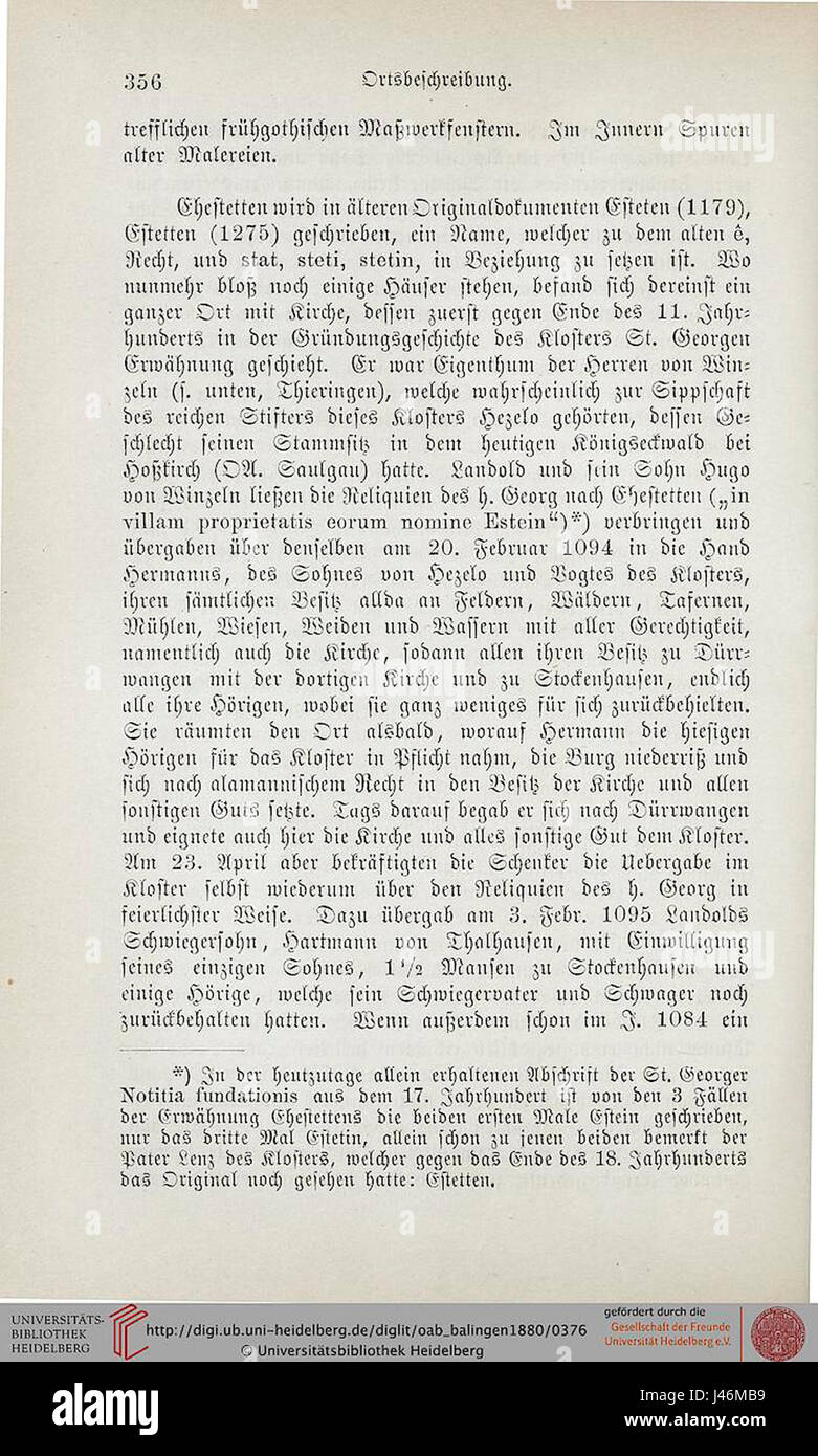 Riferimento a un oggetto o manufatto etichettato OABalingen0356, probabilmente parte di una collezione o di un archivio storico. Foto Stock