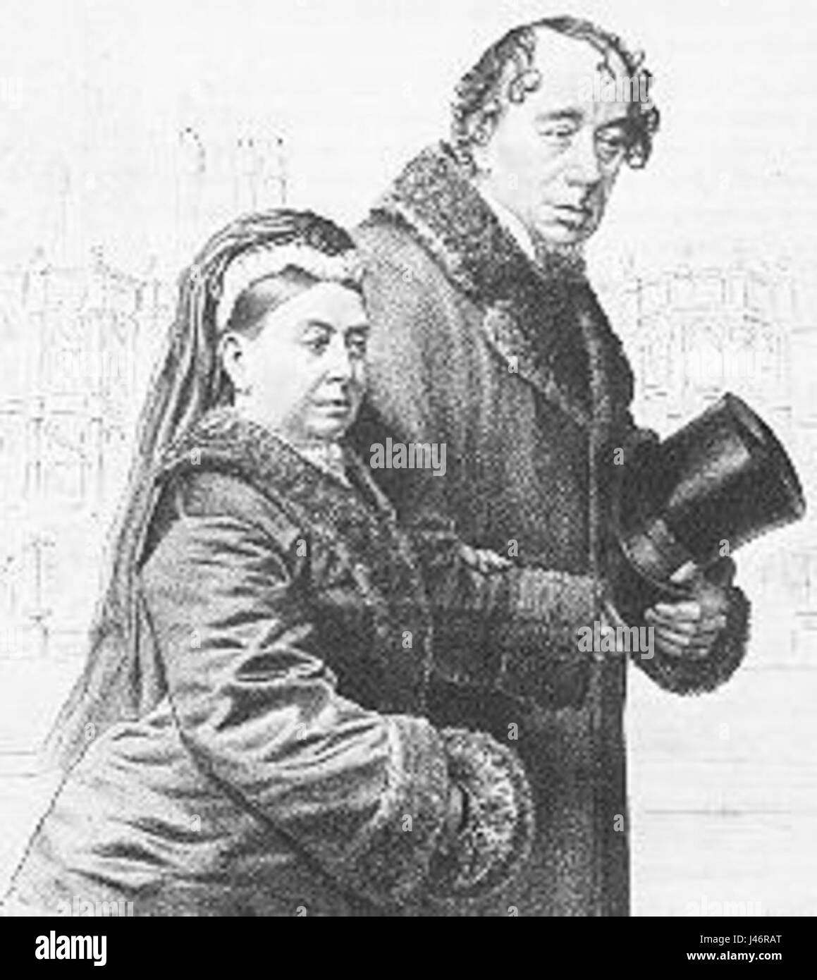 Immagine o ritratto di Benjamin Disraeli, il politico e scrittore britannico, che sottolinea il suo contributo alla politica e alla letteratura britannica durante il XIX secolo. Foto Stock