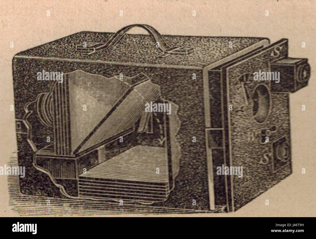 Momenthandcamera mit magazin Foto Stock