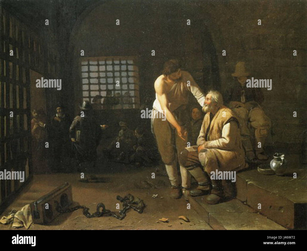 Amministrava ai detenuti da Michael Sweerts 1649 Foto Stock