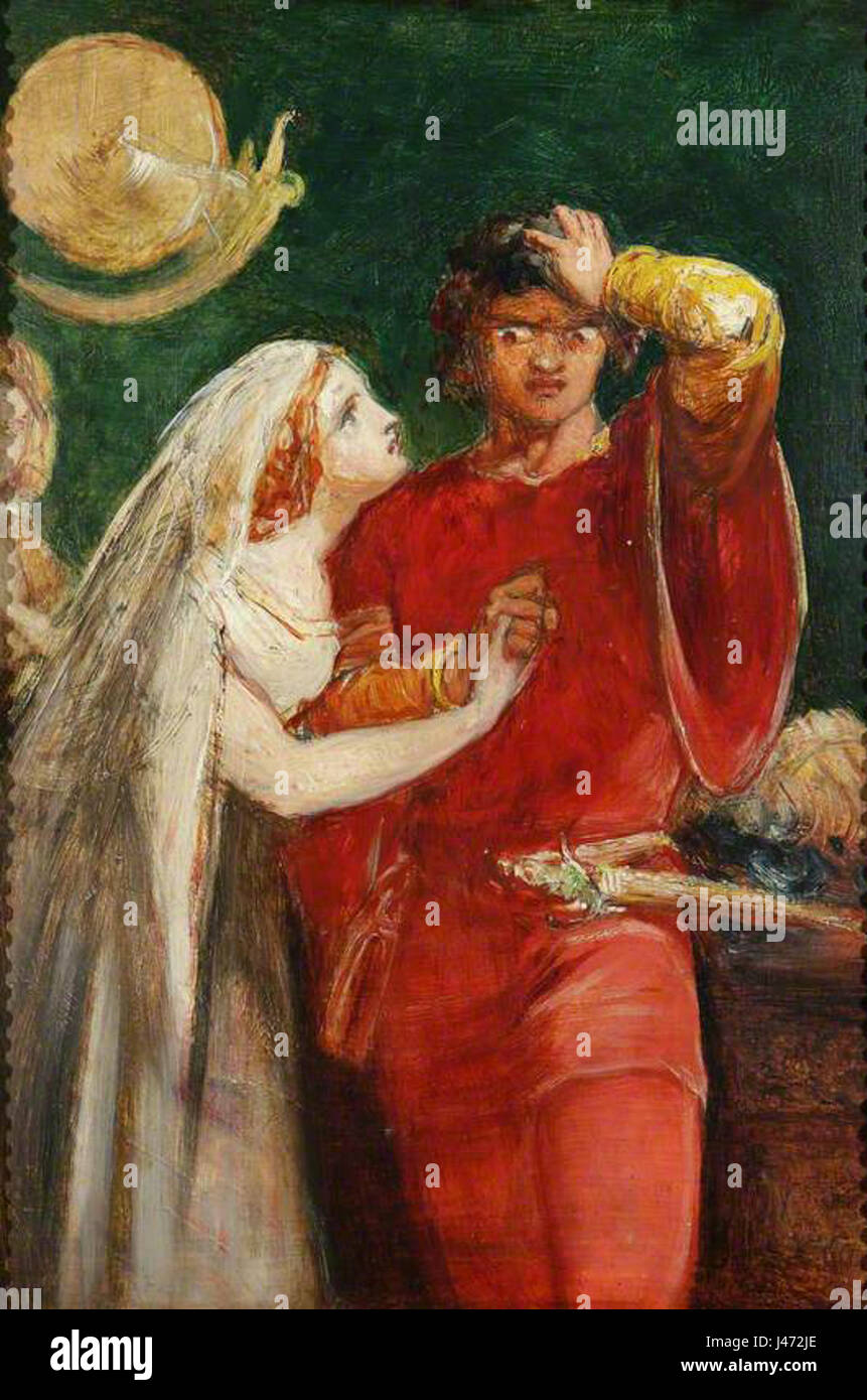 Otello e Desdemona dal sig. J.E. Millais (c.1841 3, Wightwick Manor) Foto Stock