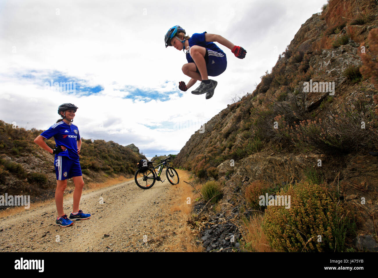 Foto di Tim Cuff - 18-23 Dicembre 2016 - Otago Rail Trail, Nuova Zelanda: Foto Stock