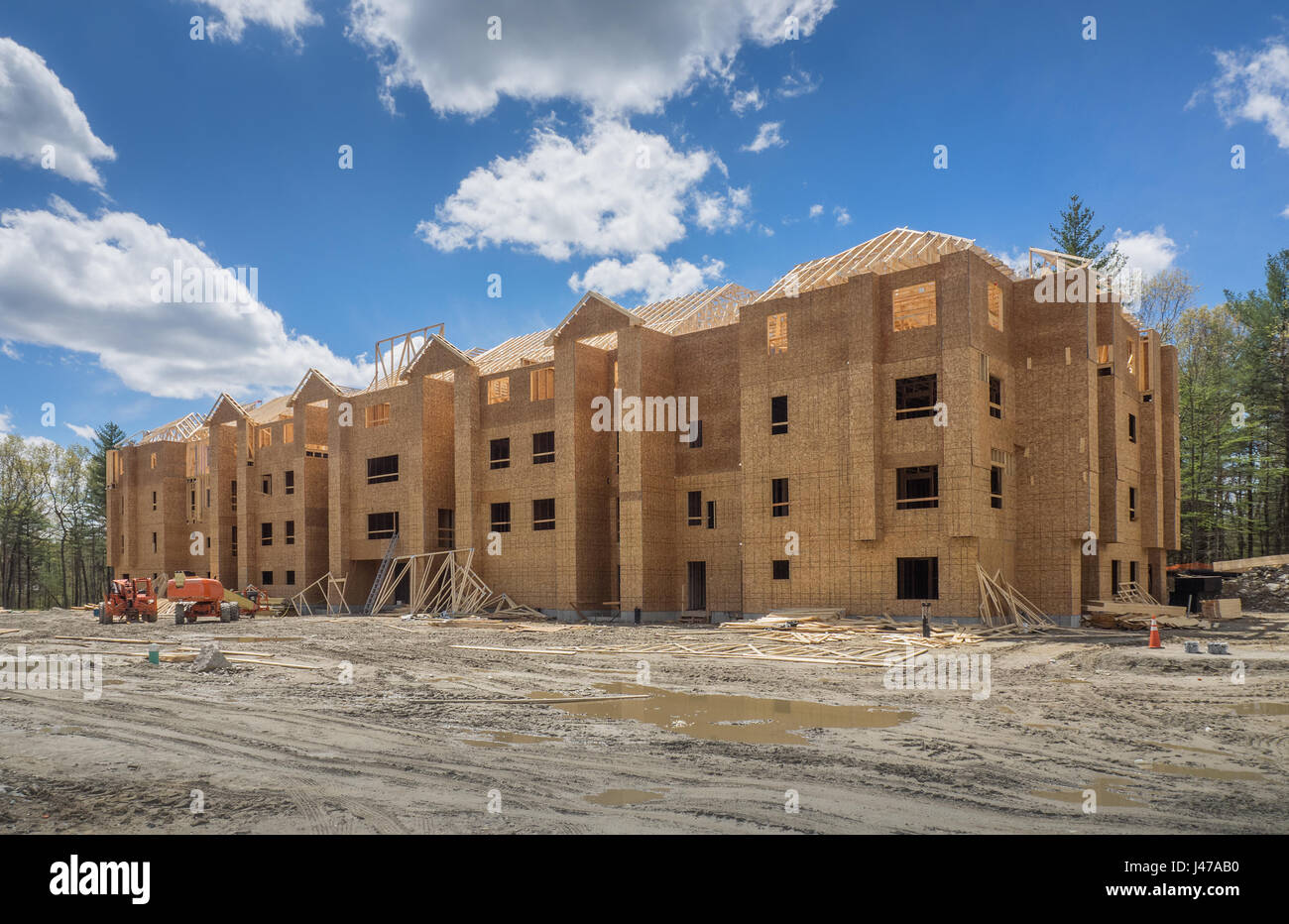 Nuovi appartamenti in costruzione Foto Stock